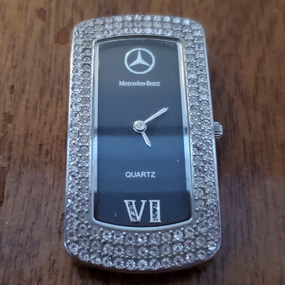 Mercedes stainless Swarovski crystal watch face